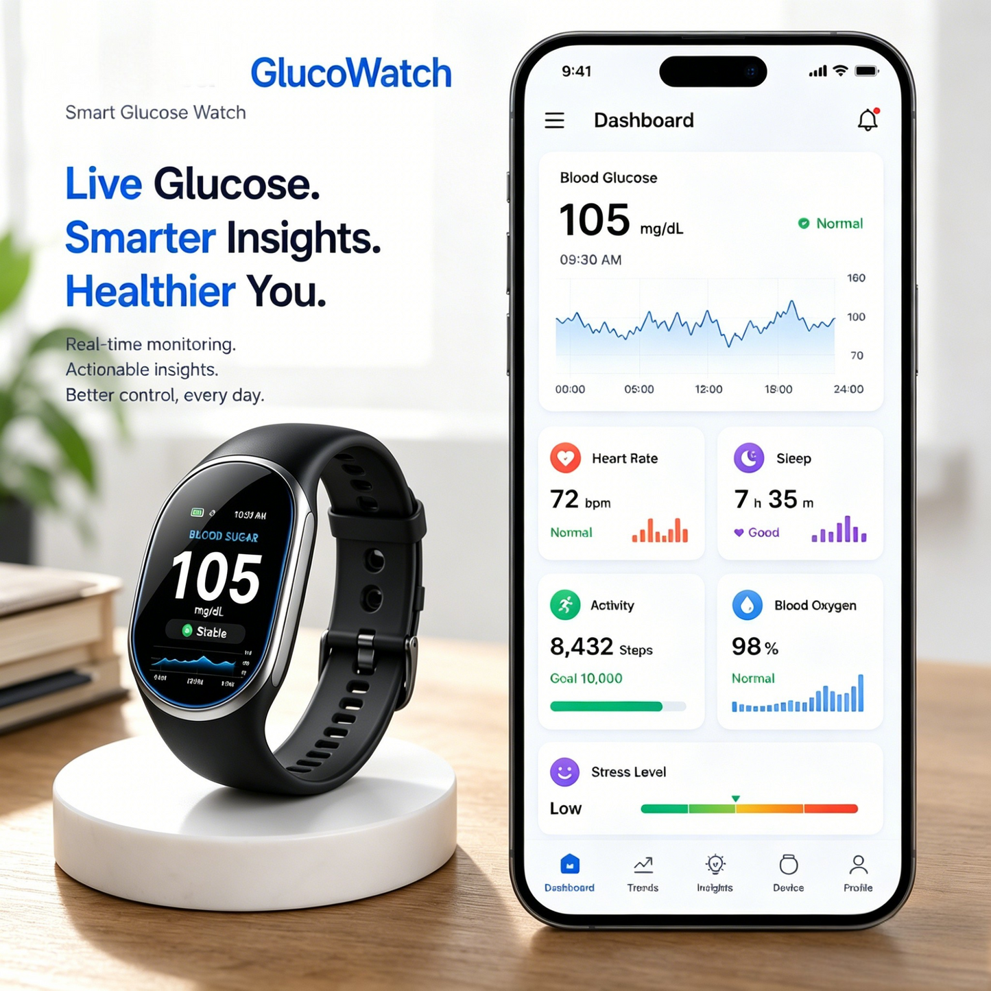 🎉 75% OFF Launch Offer🏆Aurora Tech™ Wrist Biotracker | 99.13% Accuracy • Non-Invasive Technology